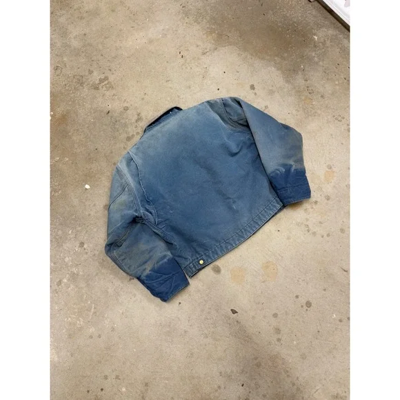 Vintage Carhartt J01 NVY Distressed Blue FadedEmbroidered Mens XL - Picture 7 of 8